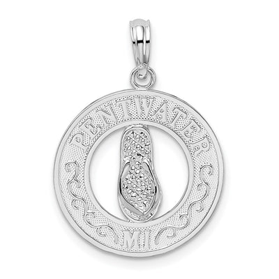 Sterling silver circle pendant