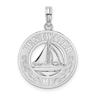 Sterling silver circle pendant