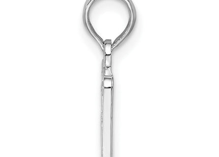 De-Ani Sterling Silver Rhodium-Plated OBX North Carolina License Plate Pendant (Style QC10317)