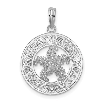 Sterling silver starfish pendant