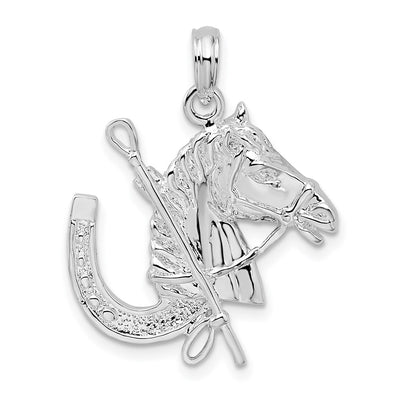 Sterling silver horseshoe pendant