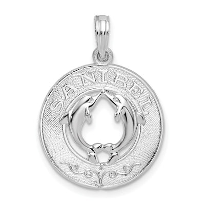 Sterling silver circle pendant