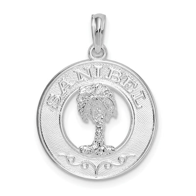 Sterling silver circle pendant
