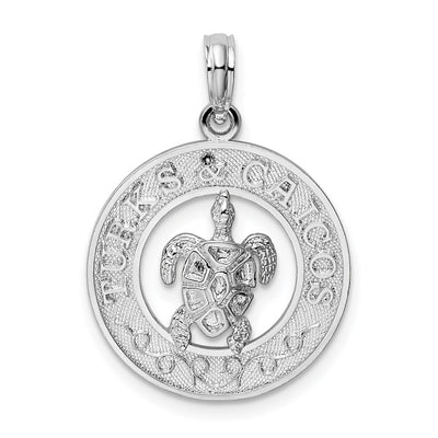 Sterling silver circle pendant