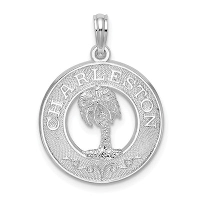 Sterling silver circle pendant