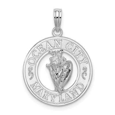 Sterling silver circle pendant