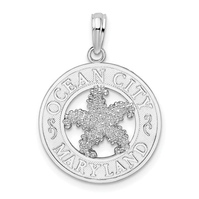 Sterling silver starfish pendant