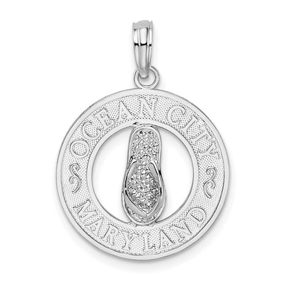 Sterling silver circle pendant