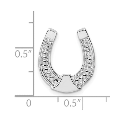 De-Ani Sterling Silver Polished Horseshoe Chain Slide