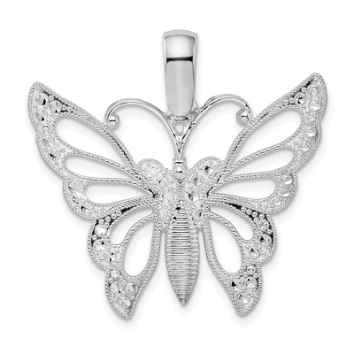 Sterling silver butterfly pendant