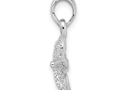 De-Ani Sterling Silver Rhodium-Plated Polished Starfish Pendant