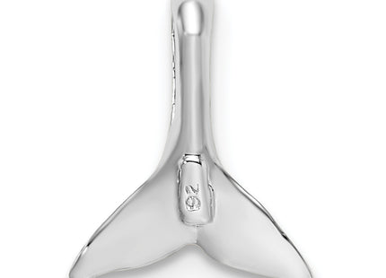 De-Ani Sterling Silver Rhodium-Plated Polished Mini Whale Tail Slide
