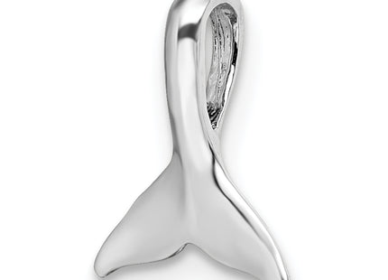 De-Ani Sterling Silver Rhodium-Plated Polished Mini Whale Tail Slide