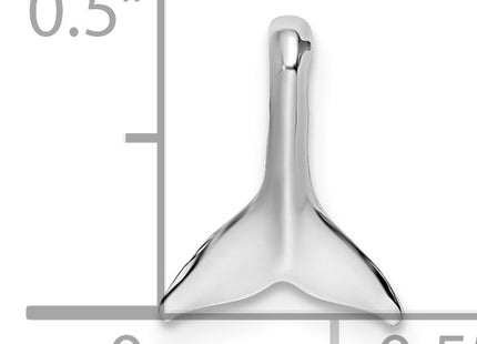 De-Ani Sterling Silver Rhodium-Plated Polished Mini Whale Tail Slide