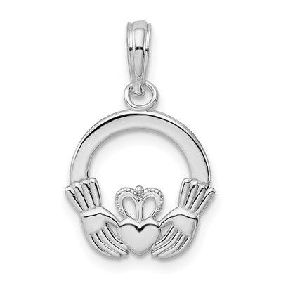 Sterling silver claddagh pendant
