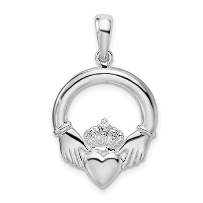 Sterling silver claddagh pendant
