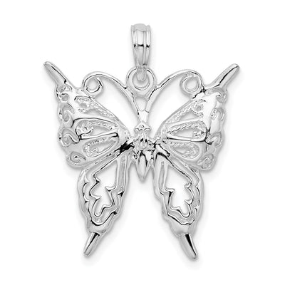 Sterling silver butterfly pendant