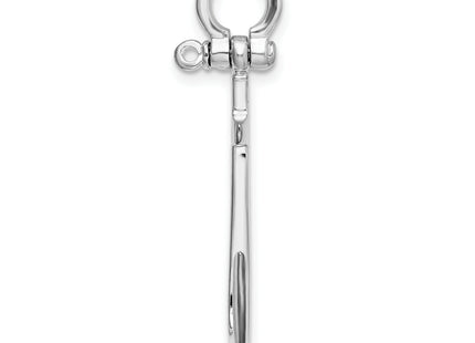 De-Ani Sterling Silver Rhodium-Plated Polished 3D Anchor Pendant