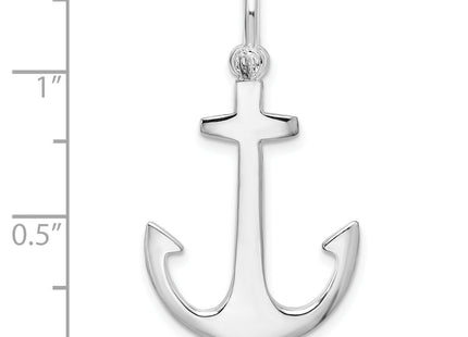 De-Ani Sterling Silver Rhodium-Plated Polished 3D Anchor Pendant