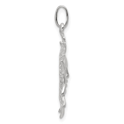 Sterling Silver Sun Pendant, 32 x 24mm