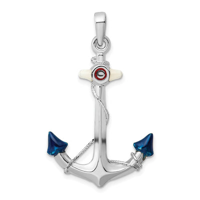 Sterling silver anchor pendant