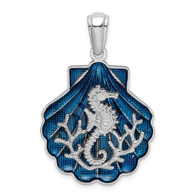 Sterling silver seahorse pendant