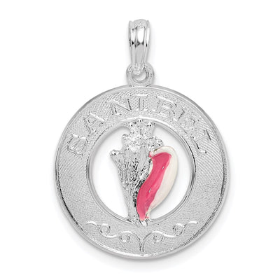 Sterling silver circle pendant