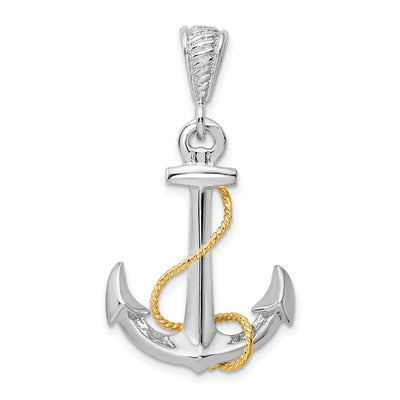 Sterling silver anchor pendant
