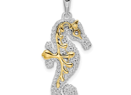 Silver/14k Two-Tone Pendants Style QC10760G - Classique Jewelry Inc.