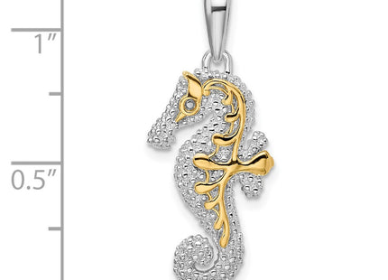 Silver/14k Two-Tone Pendants Style QC10761G - Classique Jewelry Inc.