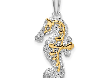 Silver/14k Two-Tone Pendants Style QC10761G - Classique Jewelry Inc.