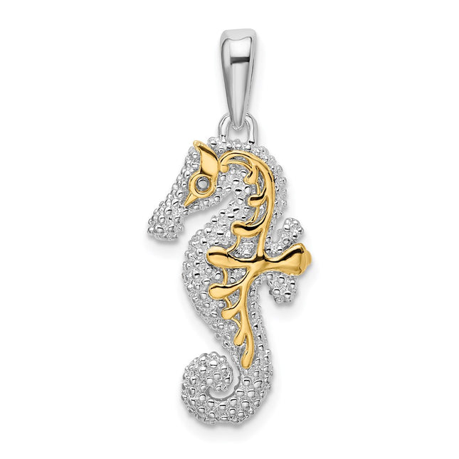 Silver/14k Two-Tone Pendants Style QC10761G - Classique Jewelry Inc.