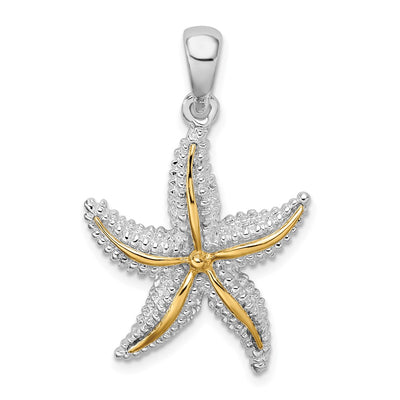 Sterling silver starfish pendant