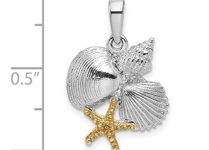 Silver/14k Two-Tone Pendants Style QC10783G - Classique Jewelry Inc.