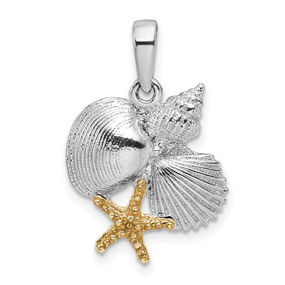 Sterling silver starfish pendant