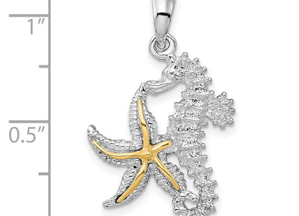 Silver/14k Two-Tone Pendants Style QC10784G - Classique Jewelry Inc.