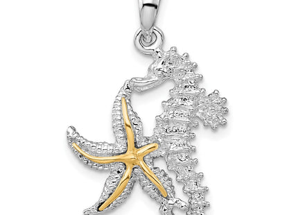 Silver/14k Two-Tone Pendants Style QC10784G - Classique Jewelry Inc.