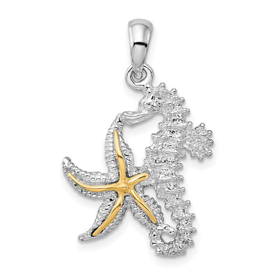 Sterling silver starfish pendant