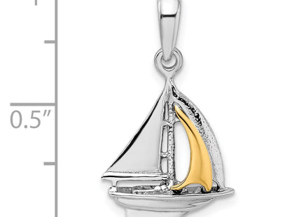 Silver/14k Two-Tone Pendants Style QC10787G - Classique Jewelry Inc.