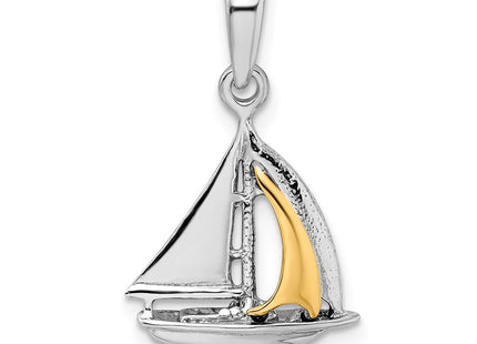 Silver/14k Two-Tone Pendants Style QC10787G - Classique Jewelry Inc.