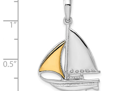 Silver/14k Two-Tone Pendants Style QC10790G - Classique Jewelry Inc.