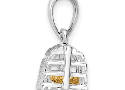 Silver/14k Two-Tone Pendants Style QC10817G - Classique Jewelry Inc.