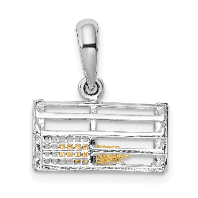 Silver/14k Two-Tone Pendants Style QC10817G - Classique Jewelry Inc.