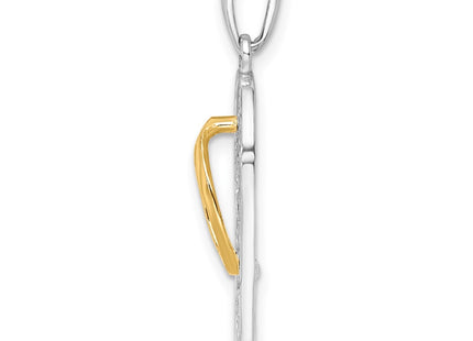 Silver/14k Two-Tone Pendants Style QC10818G - Classique Jewelry Inc.