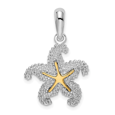 Sterling silver starfish pendant