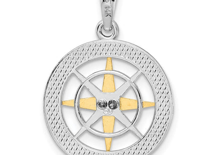 Silver/14k Two-Tone Pendants Style QC10866G - Classique Jewelry Inc.