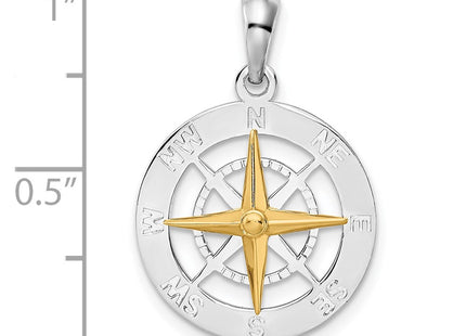 Silver/14k Two-Tone Pendants Style QC10866G - Classique Jewelry Inc.