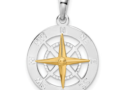 Silver/14k Two-Tone Pendants Style QC10866G - Classique Jewelry Inc.