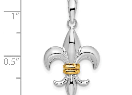 Silver/14k Two-Tone Pendants Style QC10872G - Classique Jewelry Inc.