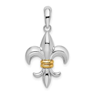 Silver/14k Two-Tone Pendants Style QC10872G - Classique Jewelry Inc.